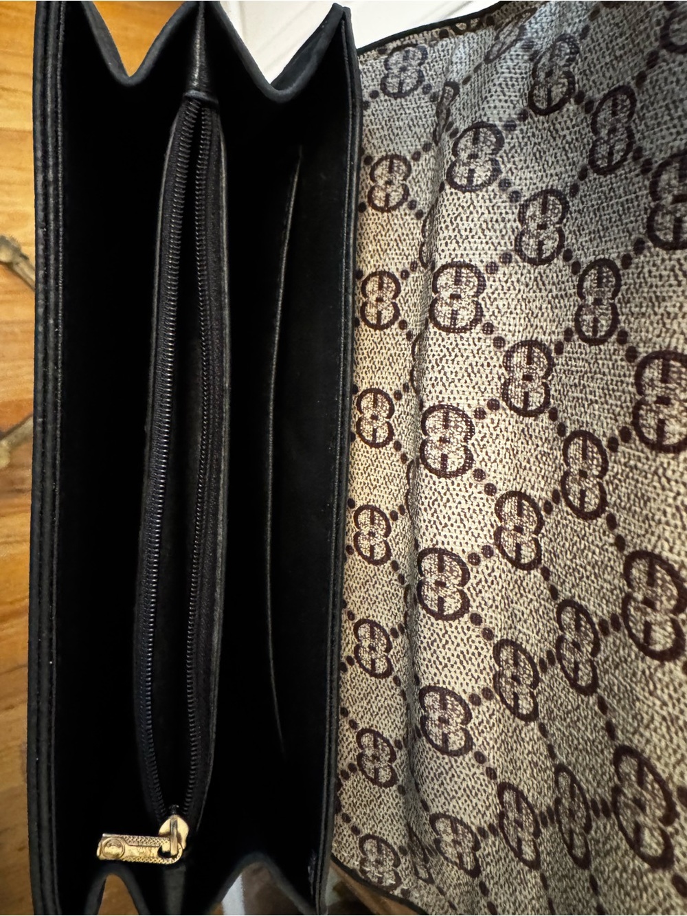 Fashion Monogram Crossbody Bag with Embroidered Insect Detail - Brown - Picture 7 of 9
